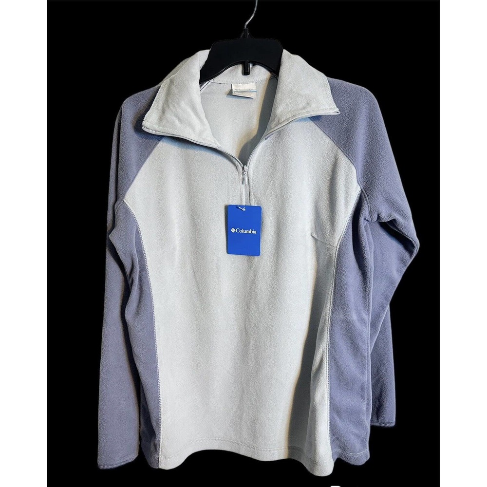 Columbia Jacket Womens XL lavender Arctic Air Printed Half Zip Fleece